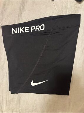 Nike Black Compression Training Shorts with White Logos